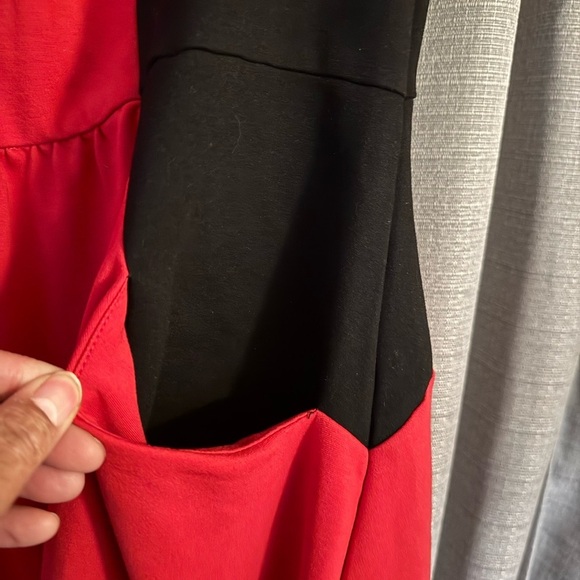 City Chic Red and Black Midi Dress - Picture 6 of 14